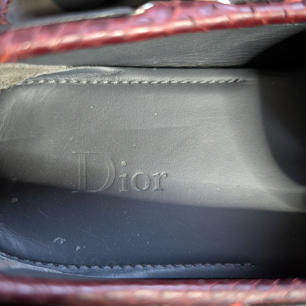 DIOR HOMME Genuine Python KVA Snakeskin Tassel Driving Loafers 41 / 8 - Picture 10 of 12